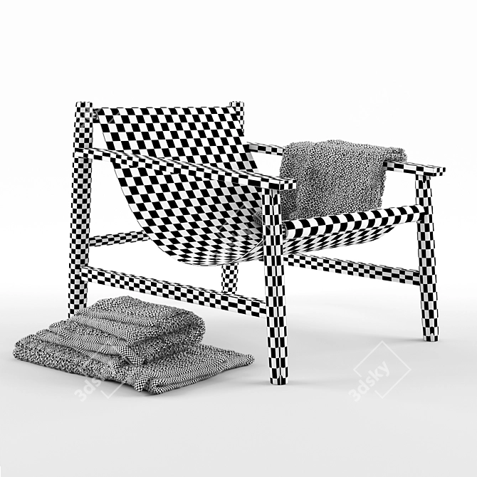 Elegant Starling Leather Chair 3D model image 2