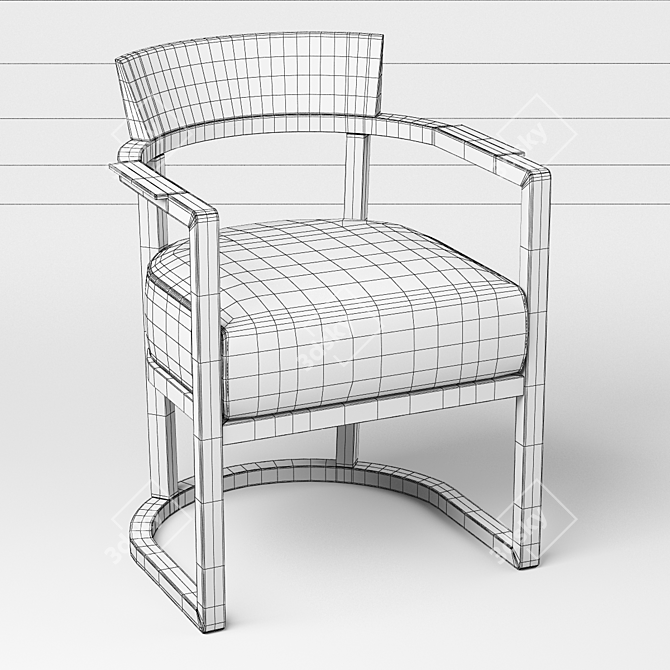 Flexform Barchetta: Designer Charm in Compact Size 3D model image 2
