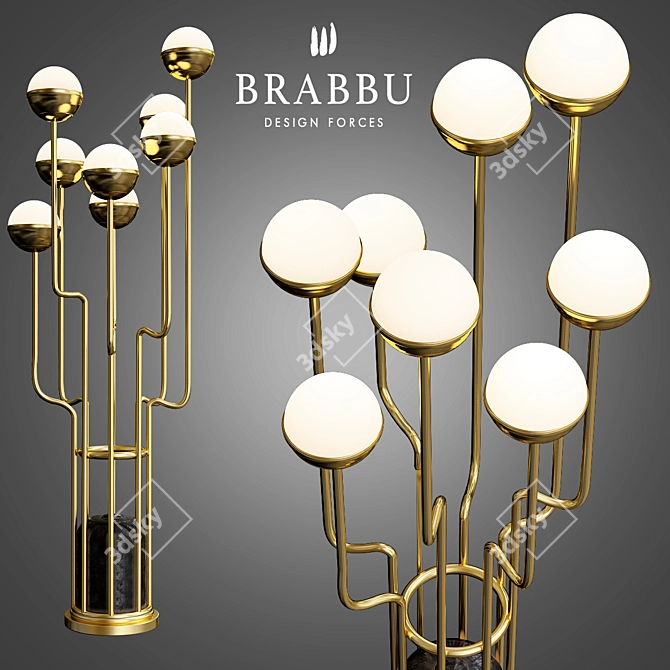 Modern Niku Floor Lamp: Elegant Illumination 3D model image 1
