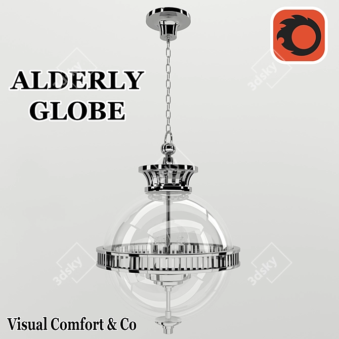 Alderly Globe Pendant Light 3D model image 1