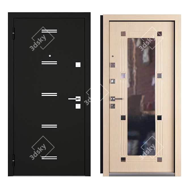 Monarh Entrance Metal Door 3D model image 3