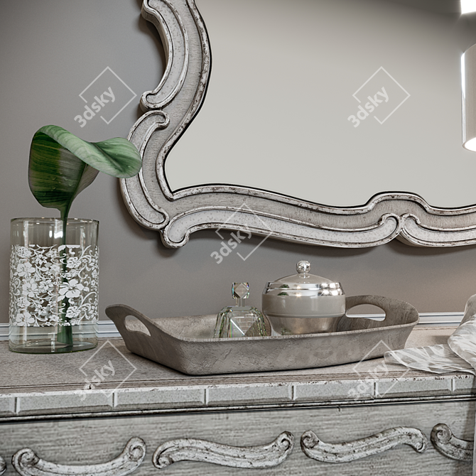 Elegant Retreat Dresser 3D model image 2
