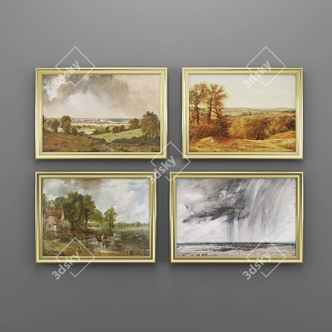 Art Gallery Collection: Set of Paintings 3D model image 2