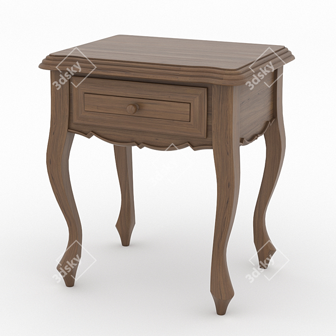 Provence Bedside Table: Elegant and Functional 3D model image 2