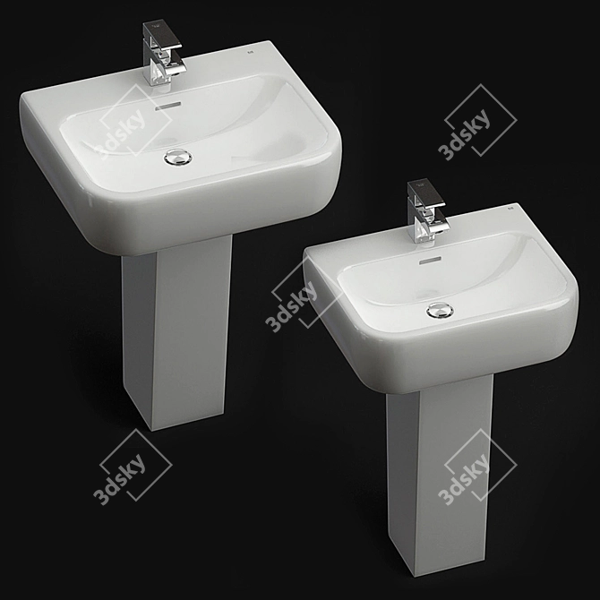 Modern RAK Metropolitan Washbasins 3D model image 1