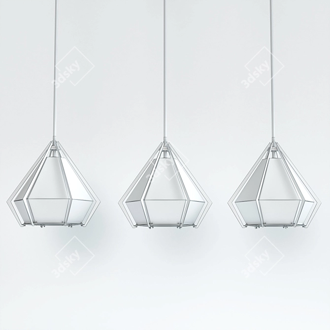 Elegant Harlow Pendant Illumination 3D model image 3