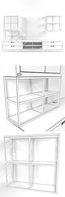 Smartcube TV Wall Unit by D&M 3D model image 3