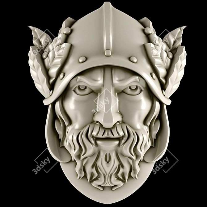 Sculptured Facade Masks 3D model image 1