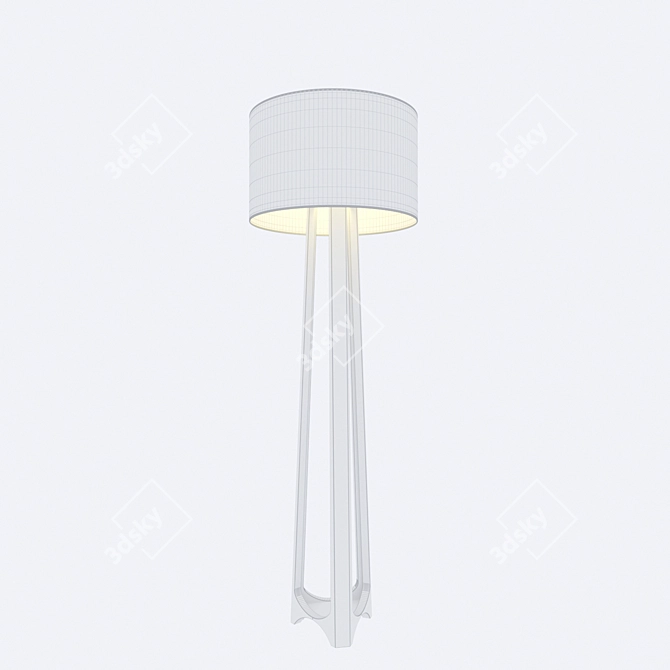 Elegant Iron Eye Floor Lamp 3D model image 2