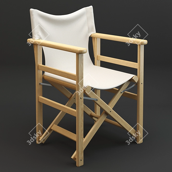Director Chair: Premium Quality, Detailed Design 3D model image 2