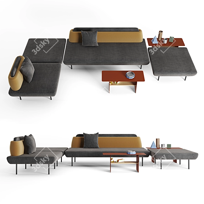 Sail Modular System: Versatile and Stylish Furniture 3D model image 1