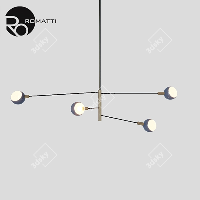 Contemporary Pendant Light: Type 3D model image 1