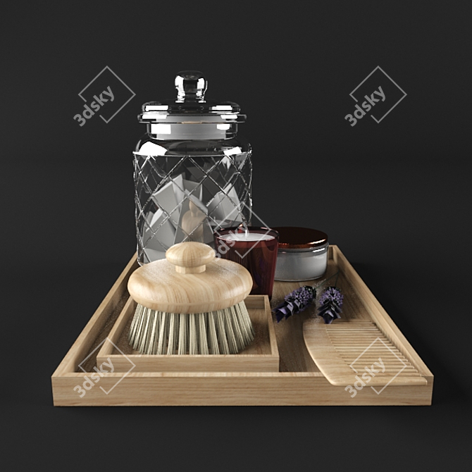 Essential Bathroom Accessories 3D model image 2