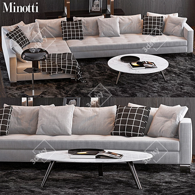 Modern Minotti Set for Stylish Living 3D model image 1