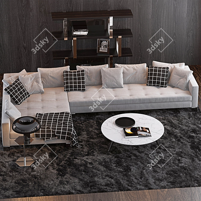 Modern Minotti Set for Stylish Living 3D model image 2