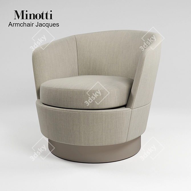 Modern Armchair: Minotti Jacques 3D model image 1