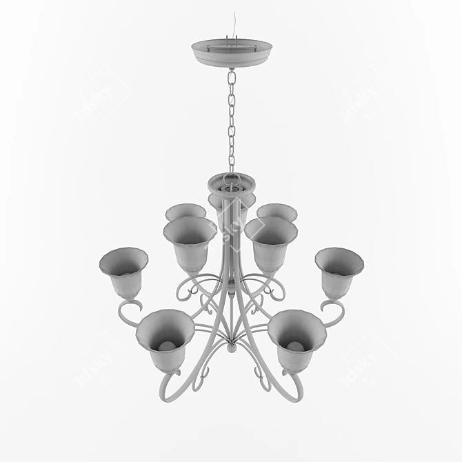 Elegant Sea Gull Chandelier "Del Plato 3D model image 3