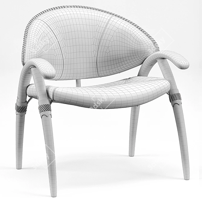 Onca Rope Dining Chair 3D model image 3
