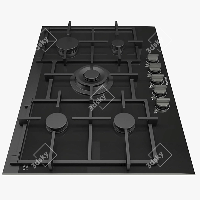 Siemens iQ700 75cm Ceramic Hob with 5 Burners 3D model image 2
