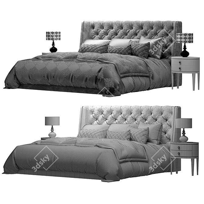 Fratelli Barri Roma Bed Set 3D model image 2