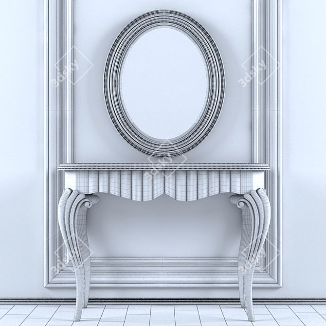 Art Deco Console Table 3D model image 2