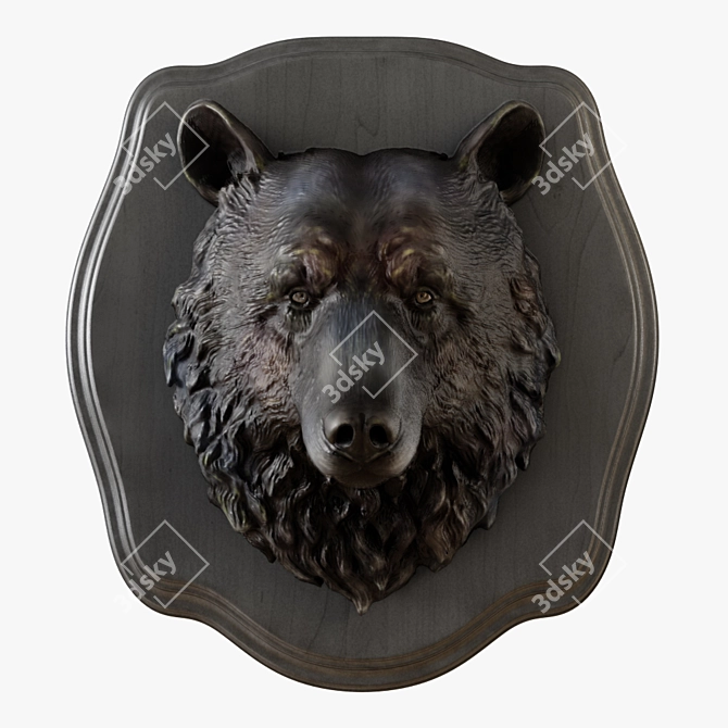 3D Bear Head Wall Decor 3D model image 1