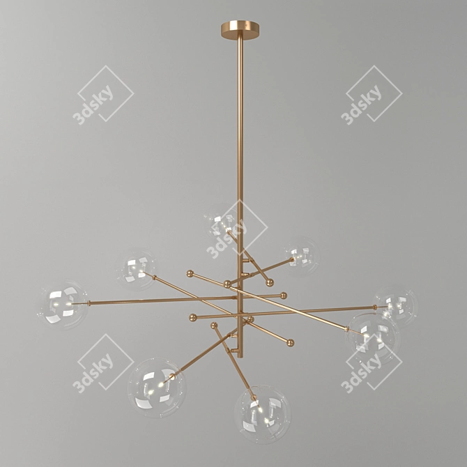 RD15 8-ARM Chandelier: Elegant Lighting from Schwunghome 3D model image 1