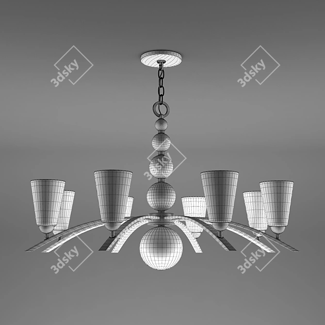 Elegant Hinkley Zelda Chandelier 3D model image 3