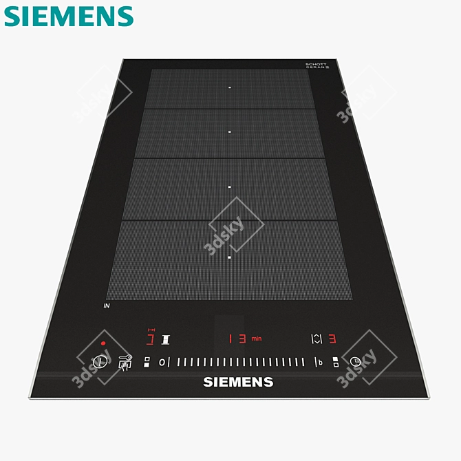 Siemens iQ700 Induction Domino Module 3D model image 1