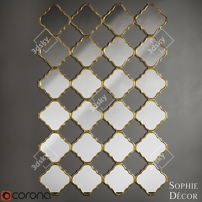 Elegant Fortuna Mirror: Reflect Style 3D model image 1