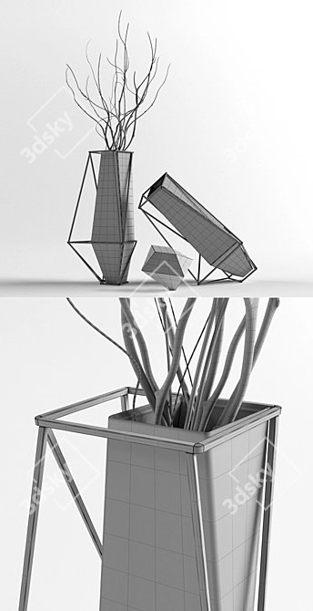 Sleek Suiza Vases: MARTIN AZUA 3D model image 3