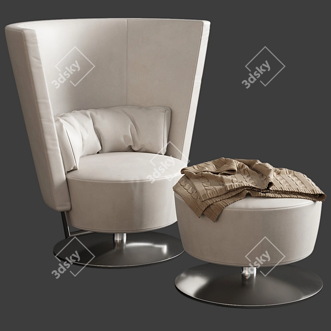 Sleek Circo Solo Chair 3D model image 1