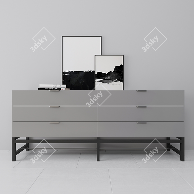 Harvey Night Storage: Sleek and Space-Efficient! 3D model image 1