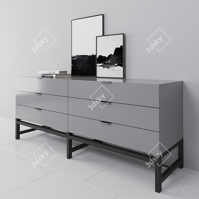 Harvey Night Storage: Sleek and Space-Efficient! 3D model image 2