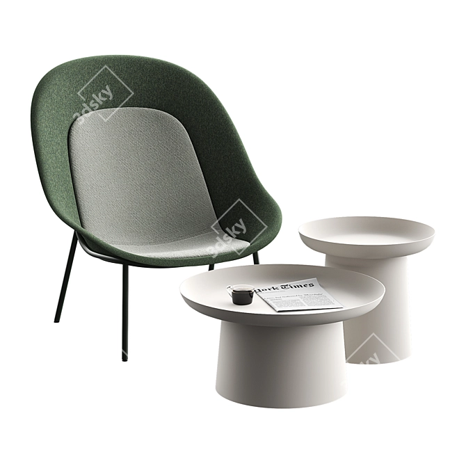 Modern Nook Chair: Devorm's Stylish Seating 3D model image 1