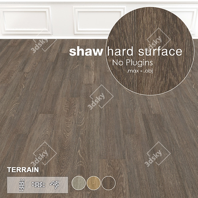 Vinyl Parquet Collection: 3 Color Options, 24 High-Resolution Textures 3D model image 1
