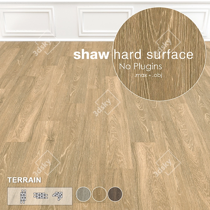 Vinyl Parquet Collection: 3 Color Options, 24 High-Resolution Textures 3D model image 2