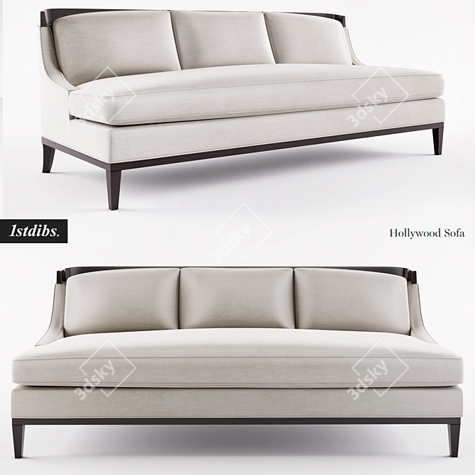 Hollywood Sofa: Luxurious & Versatile 3D model image 1