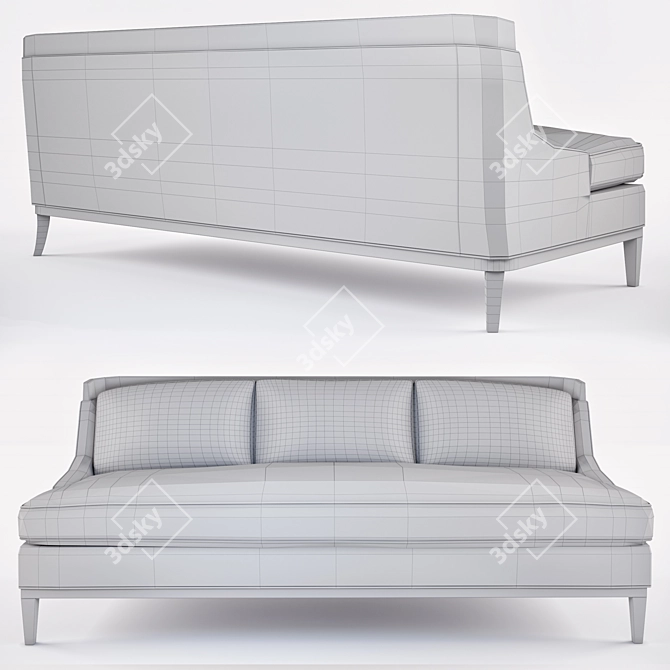 Hollywood Sofa: Luxurious & Versatile 3D model image 2