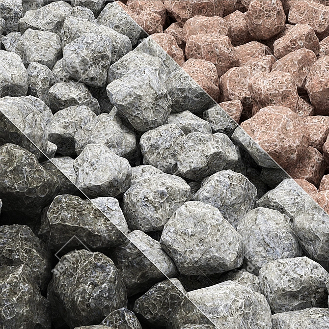Rockstone: High-Quality 3D Polygon Mesh 3D model image 1