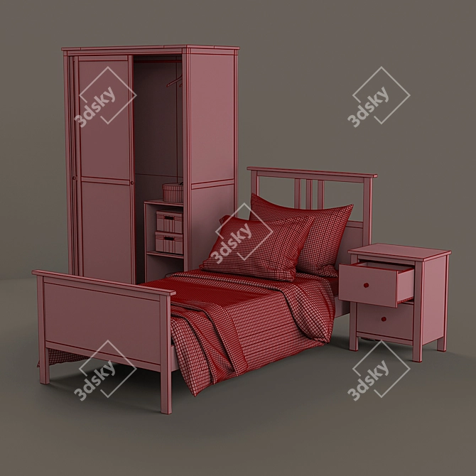 IKEA HEMNES Bedroom Set 3D model image 3