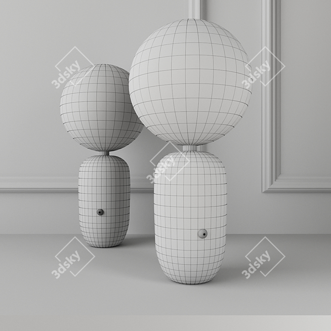 Hand Blown Glass Aballs Pendant 3D model image 2
