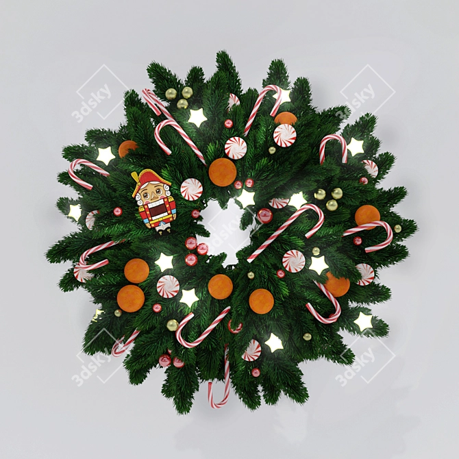 Festive Door Decor 3D model image 1