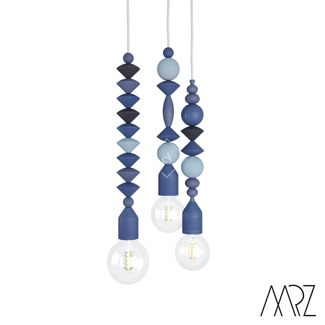 Modern Pendant Lamp Set by Marz Dezigns 3D model image 1