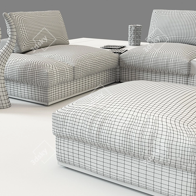 Modular Sofa: MOBEL & ZEIT ONTARIO 3D model image 3