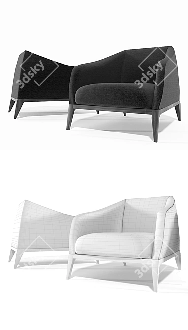 Artists' Choice Armchair 3D model image 3