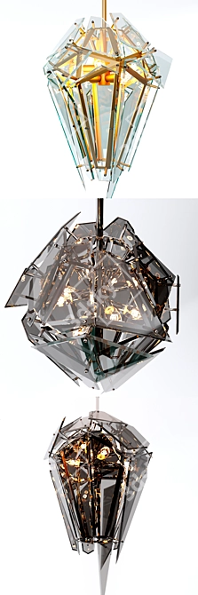 Eichholtz Shard Chandelier: Elegant Lighting Fixture 3D model image 2