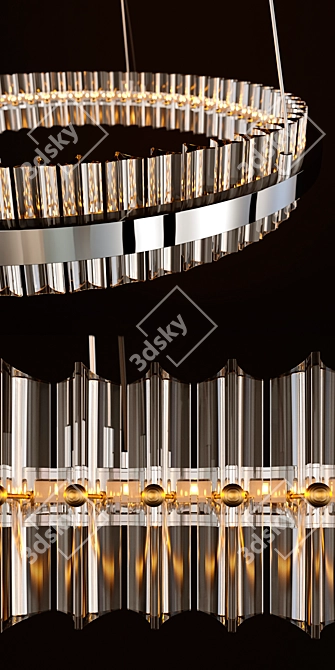 Crystal Halo Pendant Light | DeLight Collection 3D model image 2