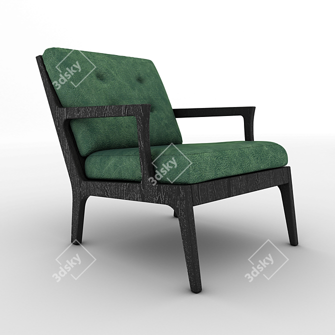 Elegant Bergere Chair: Stylish Comfort 3D model image 1