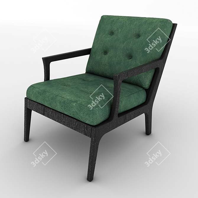 Elegant Bergere Chair: Stylish Comfort 3D model image 2